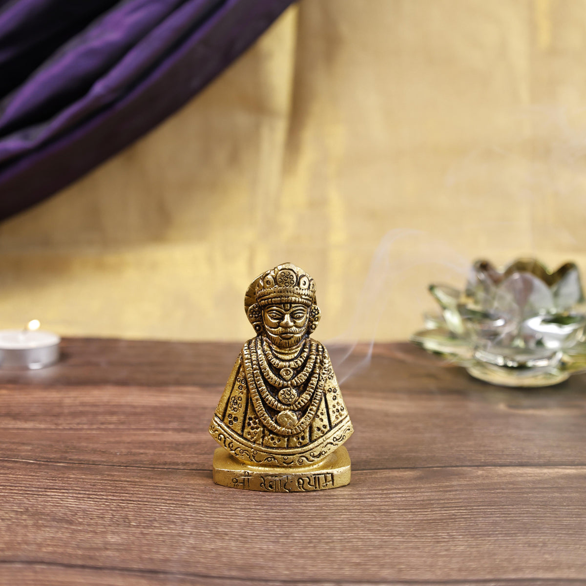 Brass Shri Khatu Shyamji Idol - Abhimantrit
