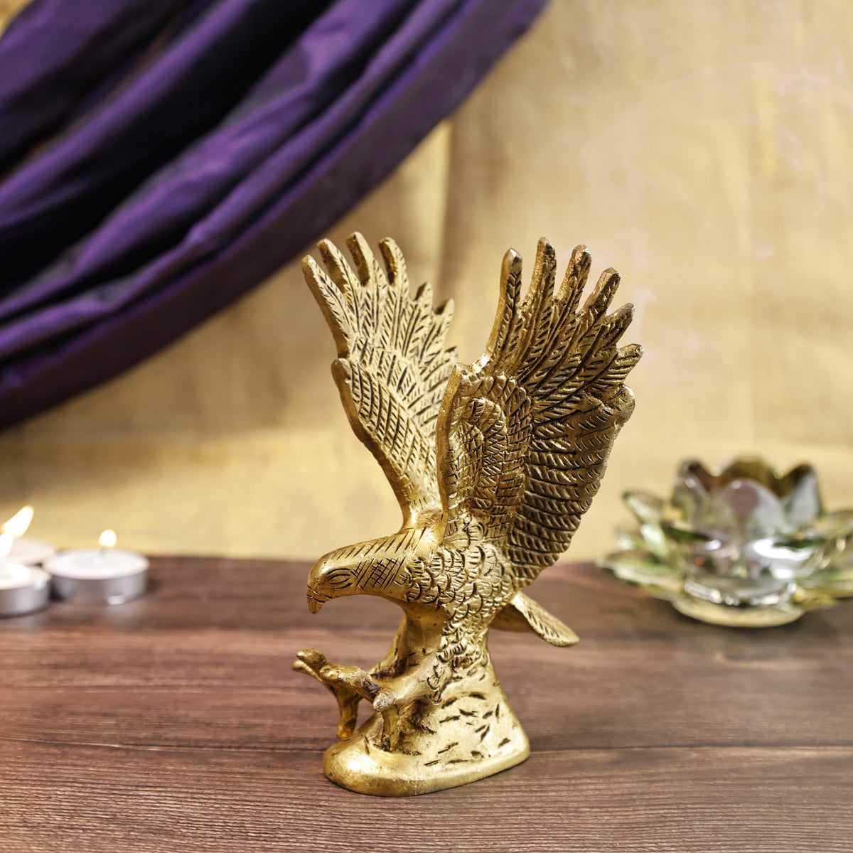 Brass Eagle Statue - Abhimantrit
