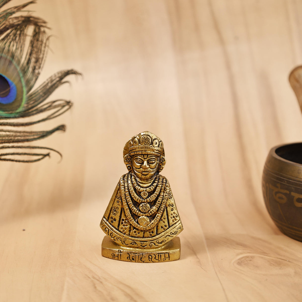 Brass Shri Khatu Shyamji Idol - Abhimantrit
