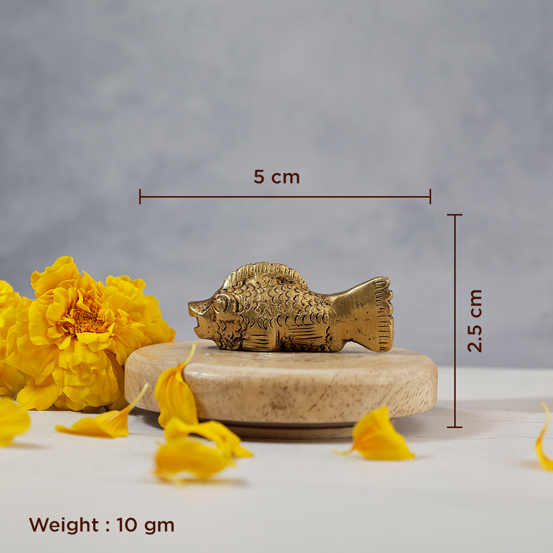 Brass Fish Sculpture - Abhimantrit