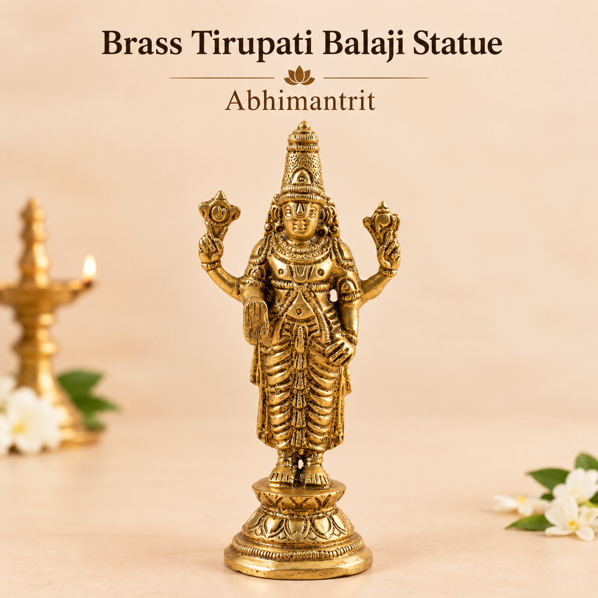 Brass Tirupati Balaji Statue - Abhimantrit