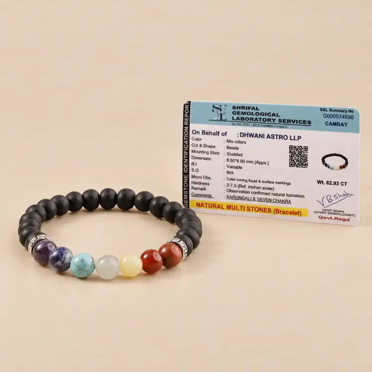 Karungali 7 Chakra Bracelet Abhimantrit For Protection