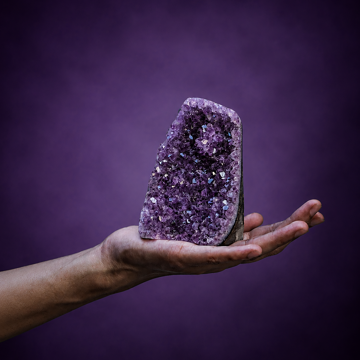 Amethyst Crystal Cluster (Brazillian): Emotional Healing & Stress Relief