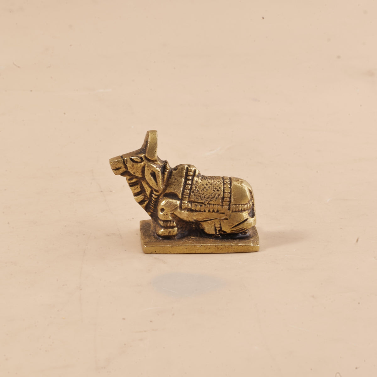 Brass Nandi Sitting Idol - Abhimantrit