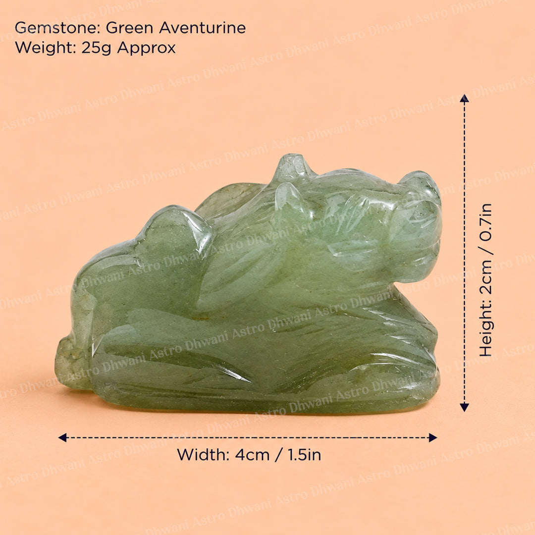 Green Aventurine Nandi - Abhimantrit