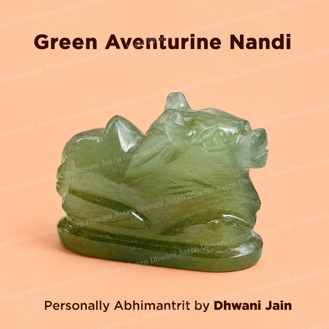 Green Aventurine Nandi - Abhimantrit
