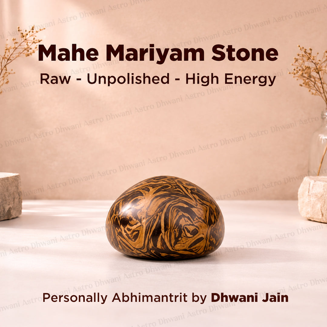 Mahe Mariyam Rough Stone - Abhimantrit & Certified