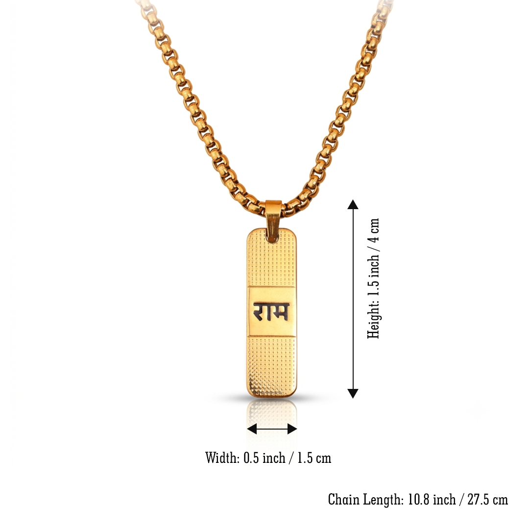 Shree Ram Chain Pendant (IGP Gold Plating) - Abhimantrit