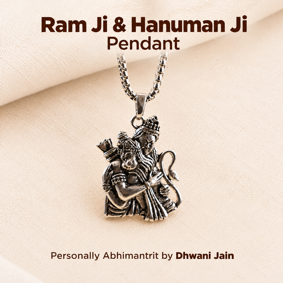 Ram Ji & Hanuman Ji Pendant - Abhimantrit