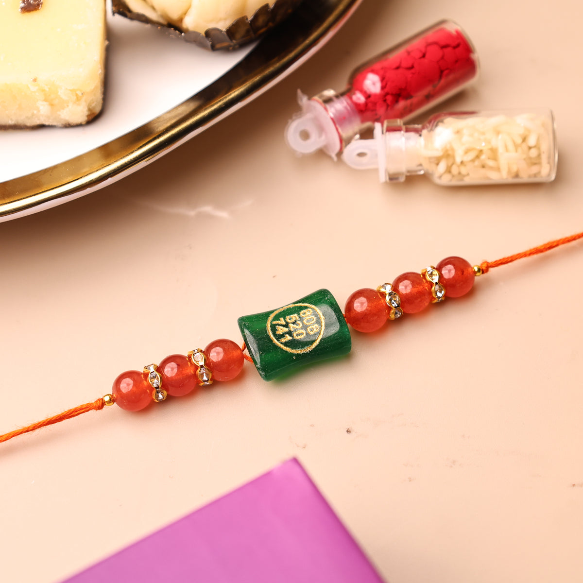 Money Coin Reiki Symbol Rakhi (1 Piece) - Abhimantrit