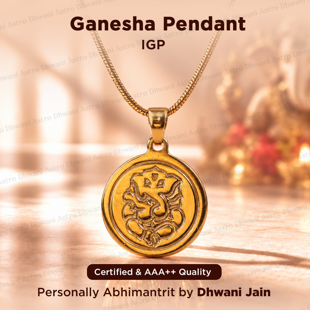Igp Plating Ganesh Ji Pendant For Success Wisdom Obstacle Removal