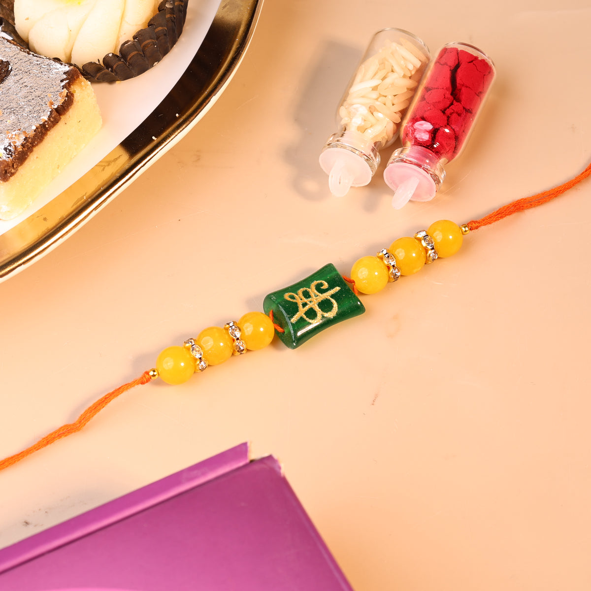 Money Coin Reiki Symbol Rakhi (1 Piece) - Abhimantrit