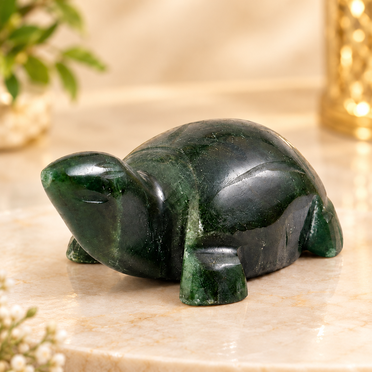 Green Jade Turtle - Abhimantrit