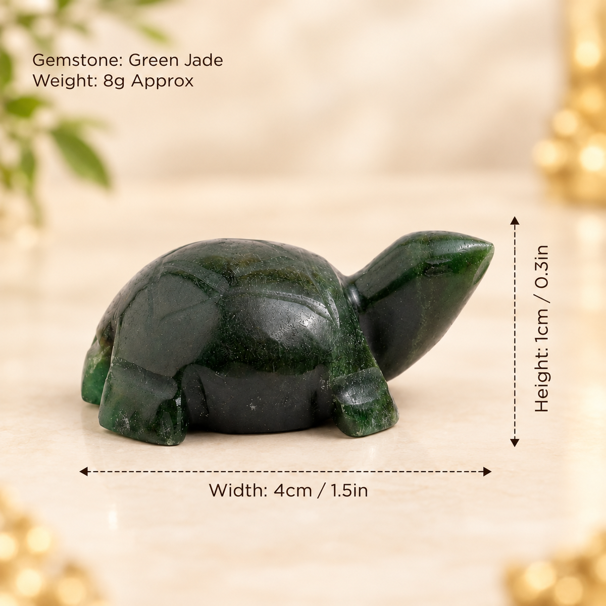 Green Jade Turtle - Abhimantrit