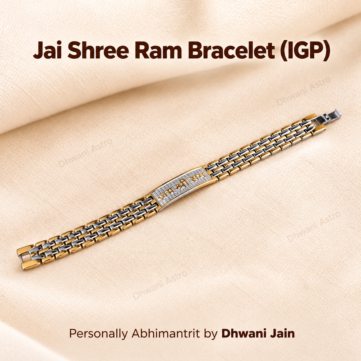 Jai Shree Ram: IGP Gold & Silver Plating Bracelet - Abhimantrit