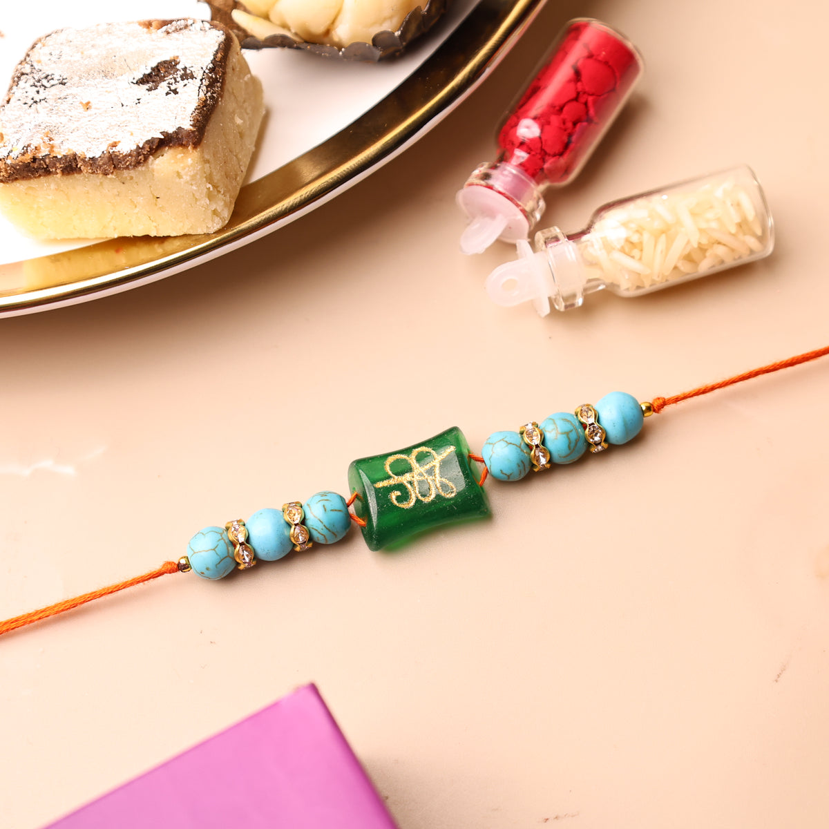 Money Coin Reiki Symbol Rakhi (1 Piece) - Abhimantrit