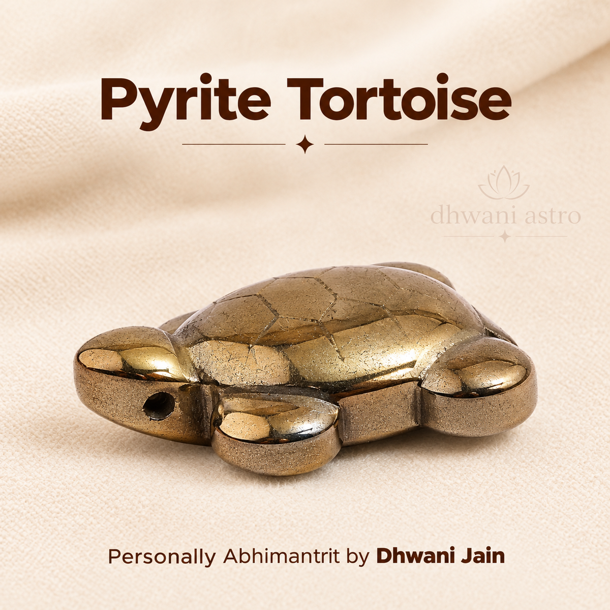 Pyrite Tortoise- Abhimantrit & Certified