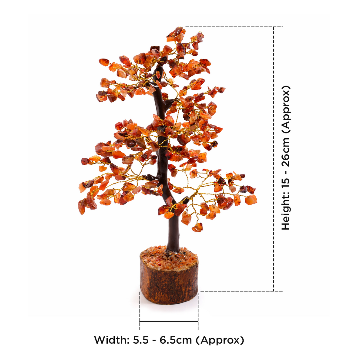 Strengthen Planet Mars (Mangal) & Sun Bracelet: Red Carnelian Crystal Tree - Abhimantrit