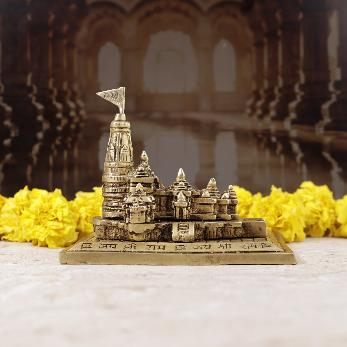 Brass Shri Ram Mandir - Abhimantrit