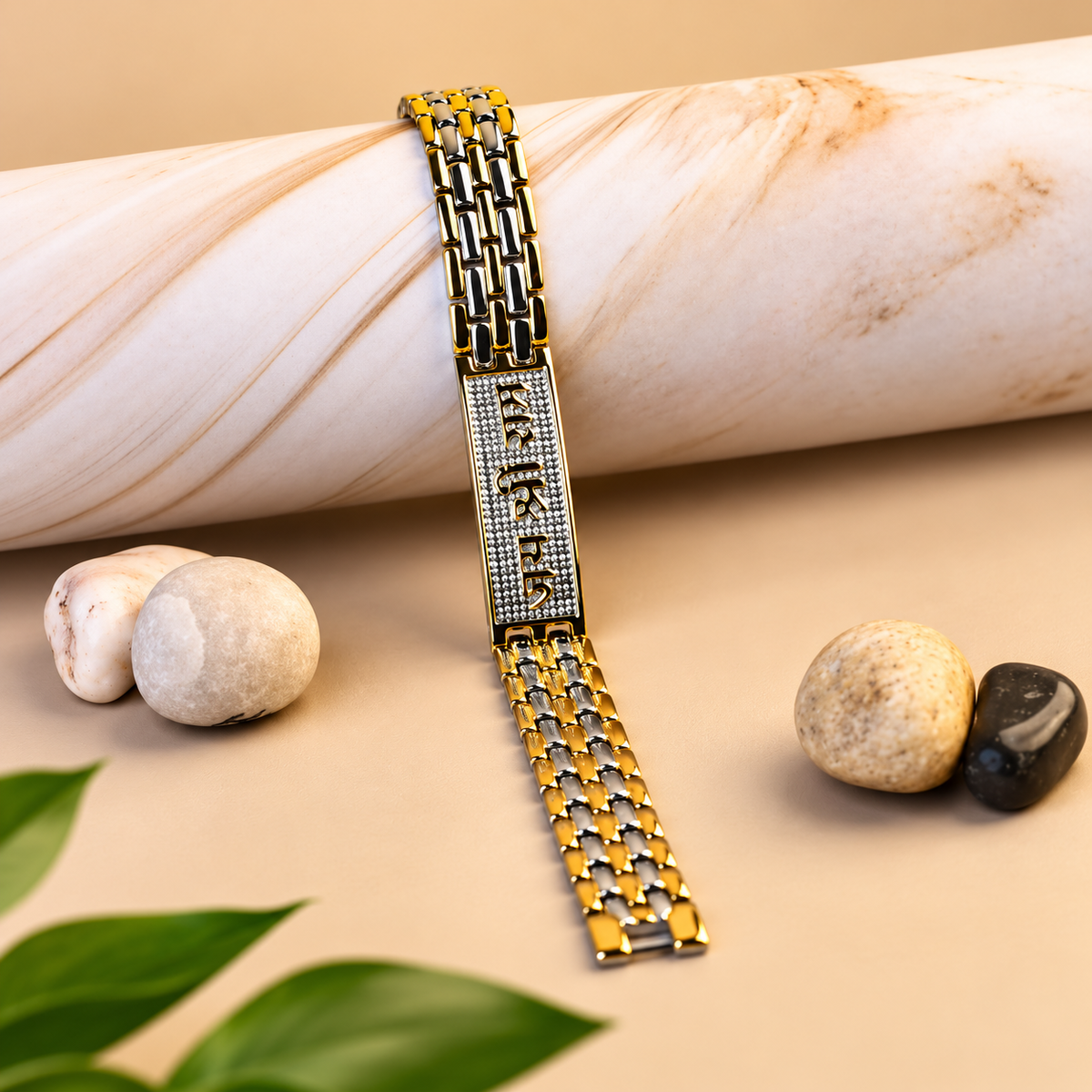 Jai Shree Ram: IGP Gold & Silver Plating Bracelet - Abhimantrit