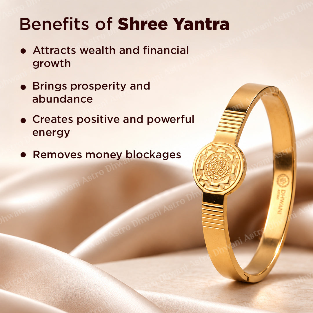 Shree Yantra Kada Igp Gold Plating Abhimantrit