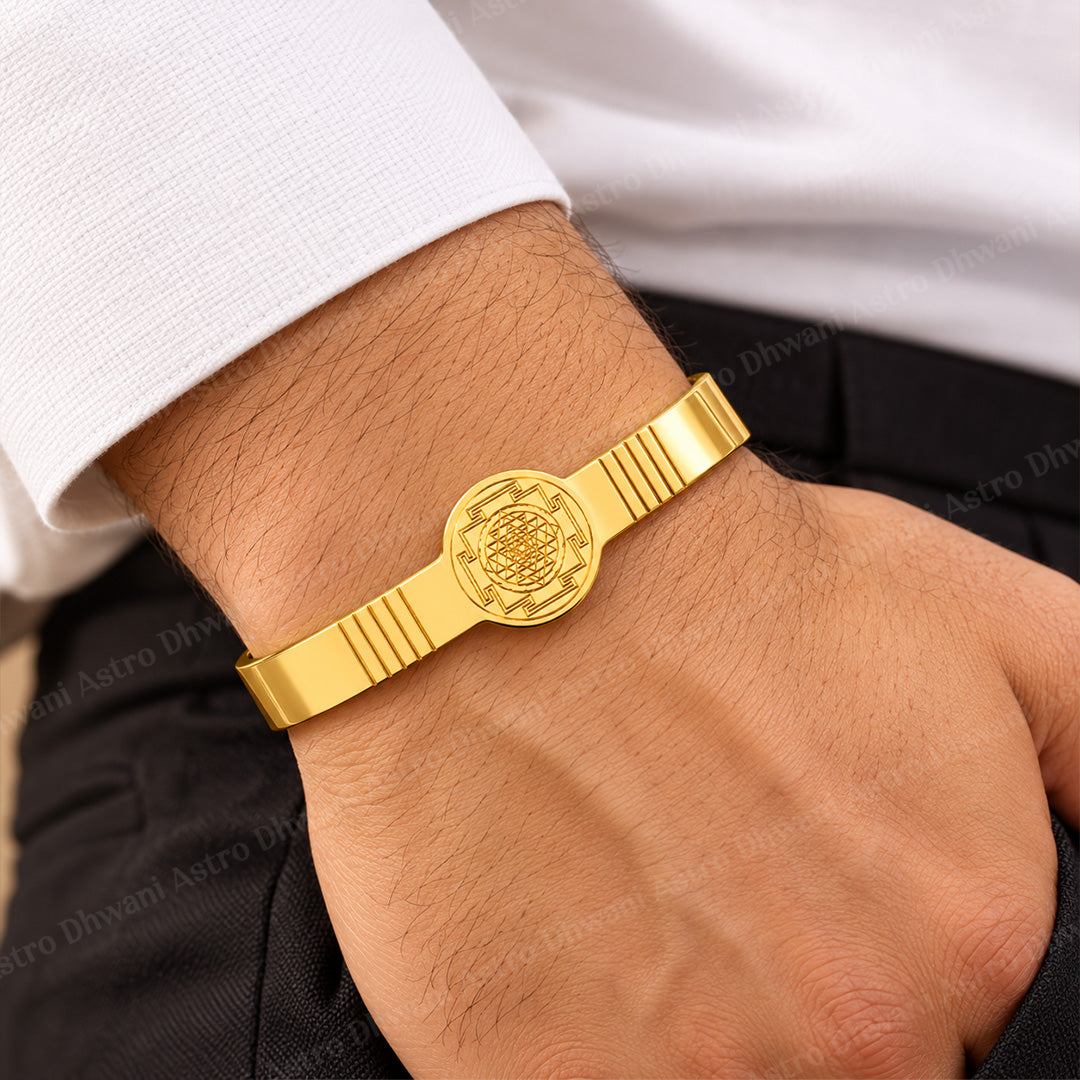 Shree Yantra Kada Igp Gold Plating Abhimantrit