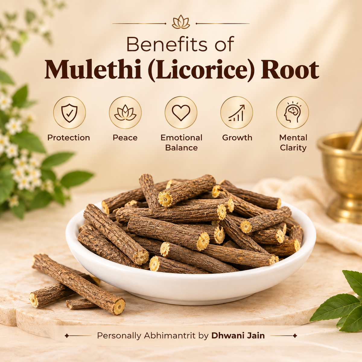 Mulethi (Licorice) Root - Abhimantrit
