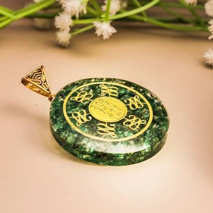 Green Aventurine Angelic Crystal Pendant - Abhimantrit
