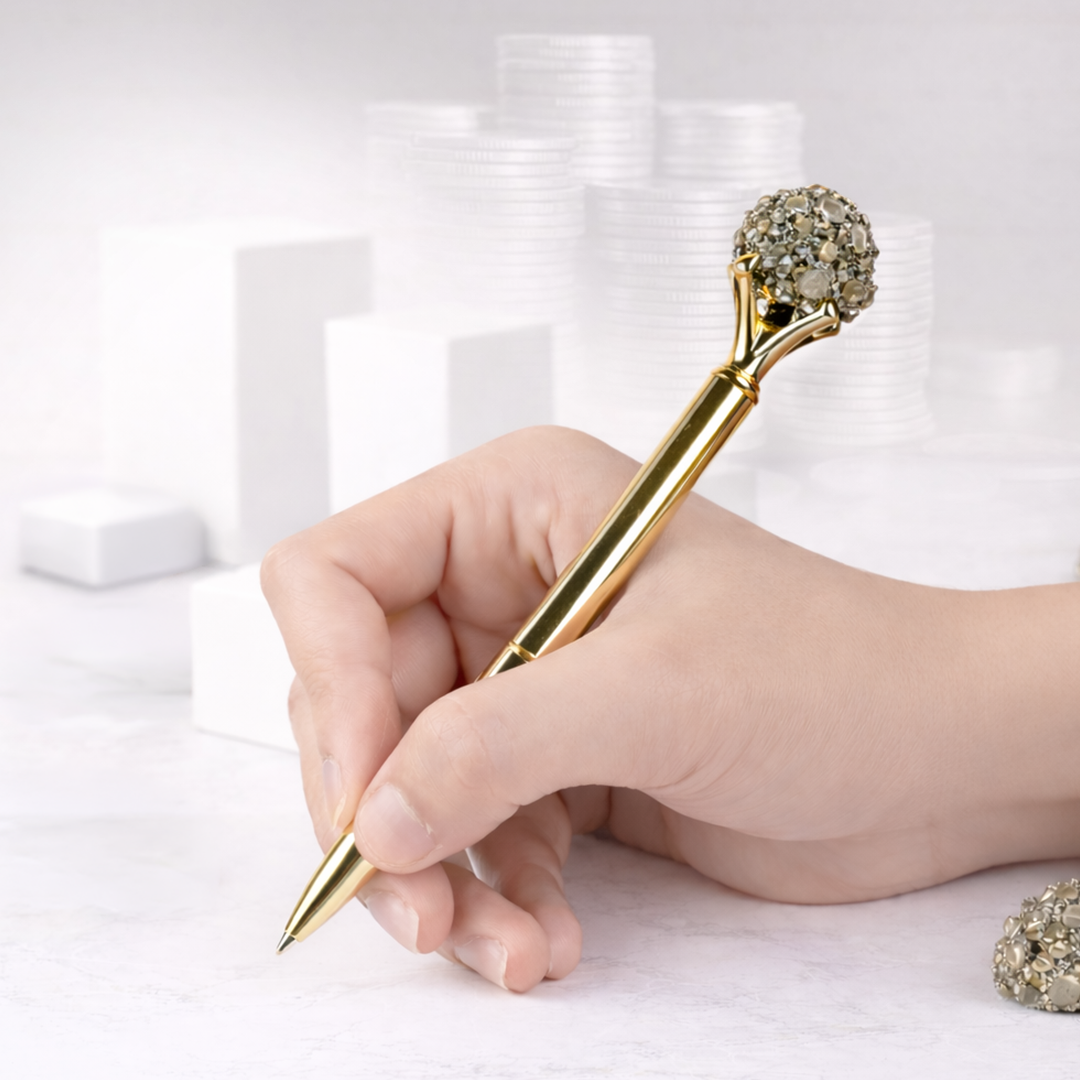Golden Pyrite Pen – Abhimantrit