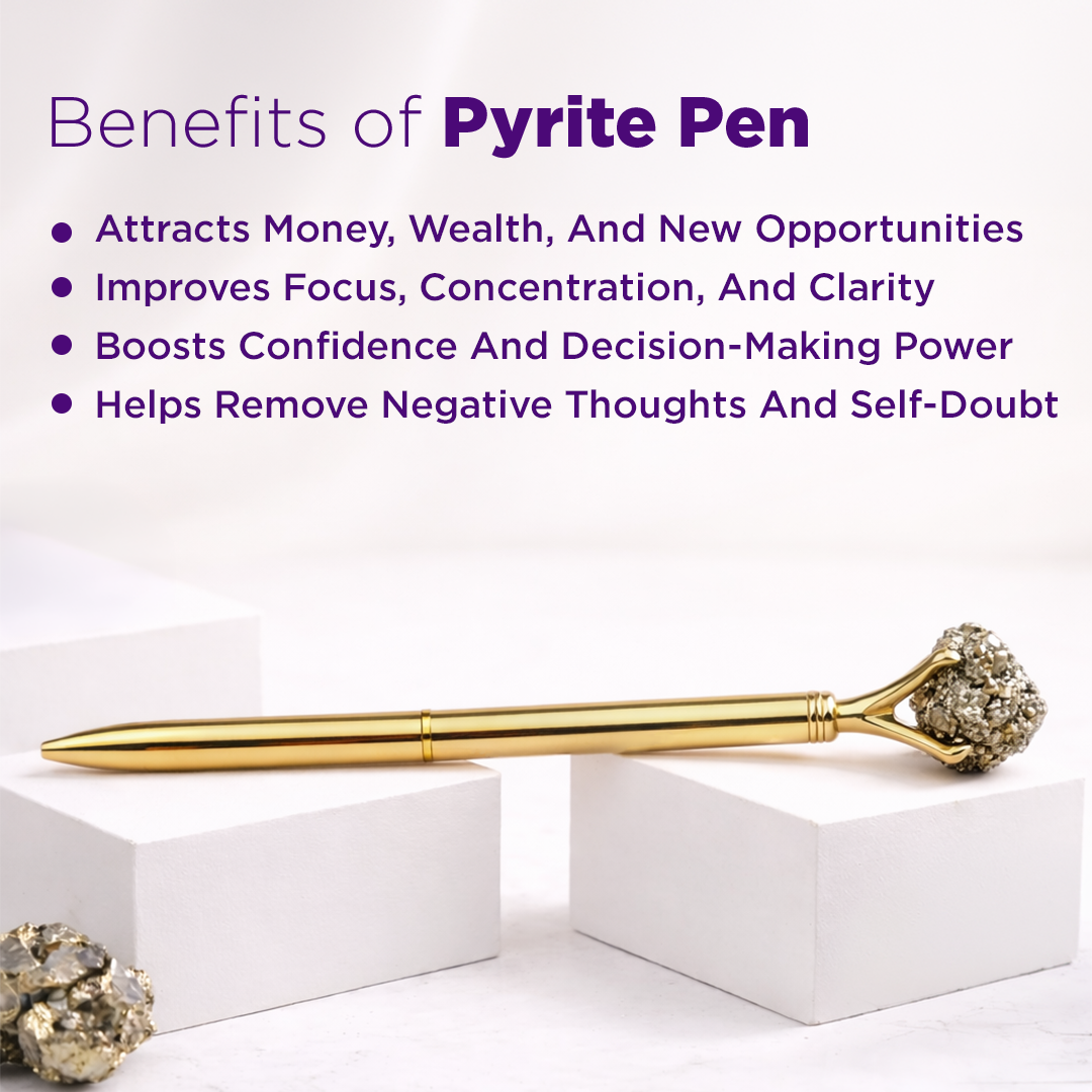 Golden Pyrite Pen – Abhimantrit