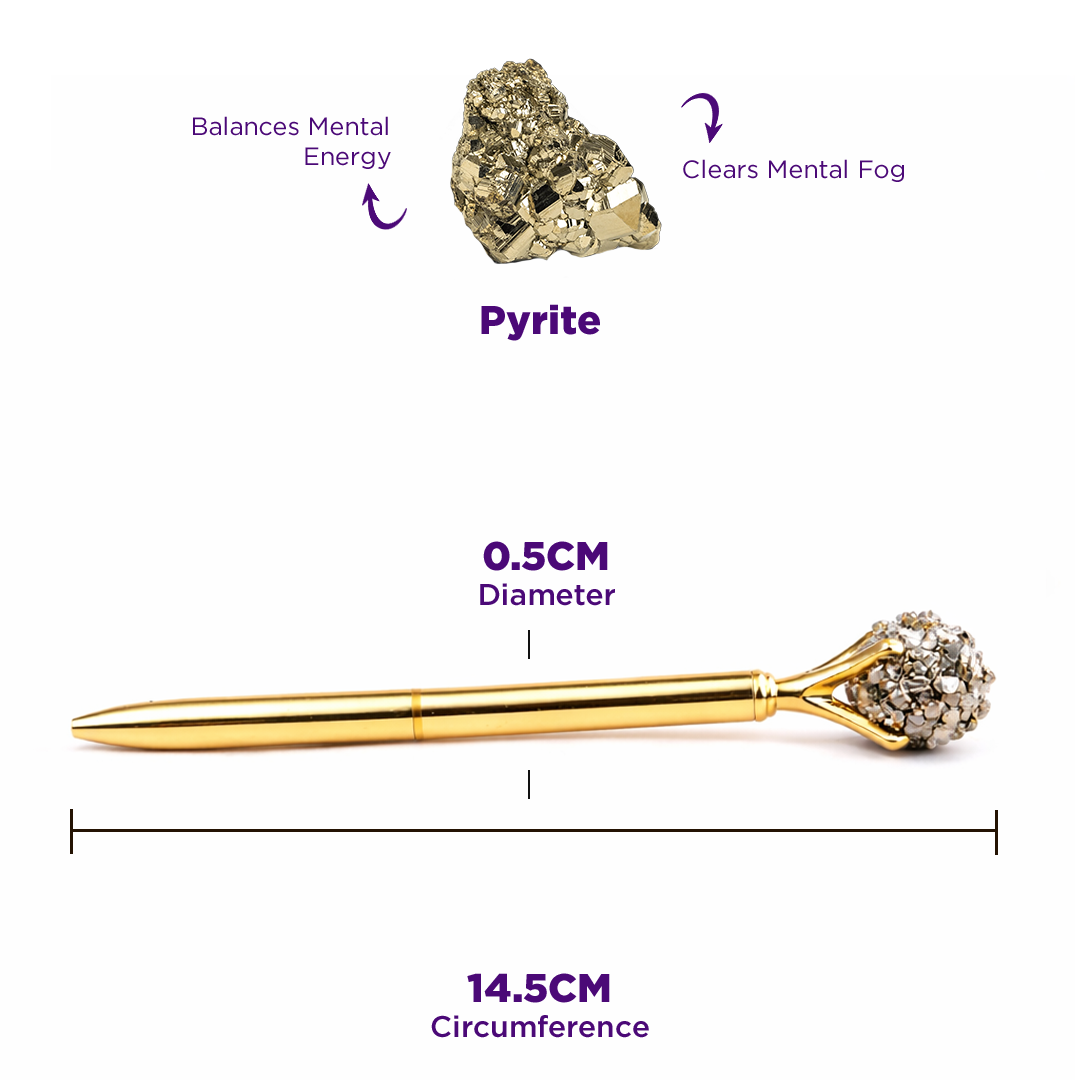 Golden Pyrite Pen – Abhimantrit