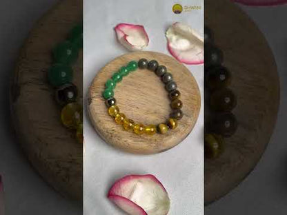 Money Magnet Pro Bracelet (Aventurine, Citrine, Tiger Eye, Pyrite) - Abhimantrit & Certified