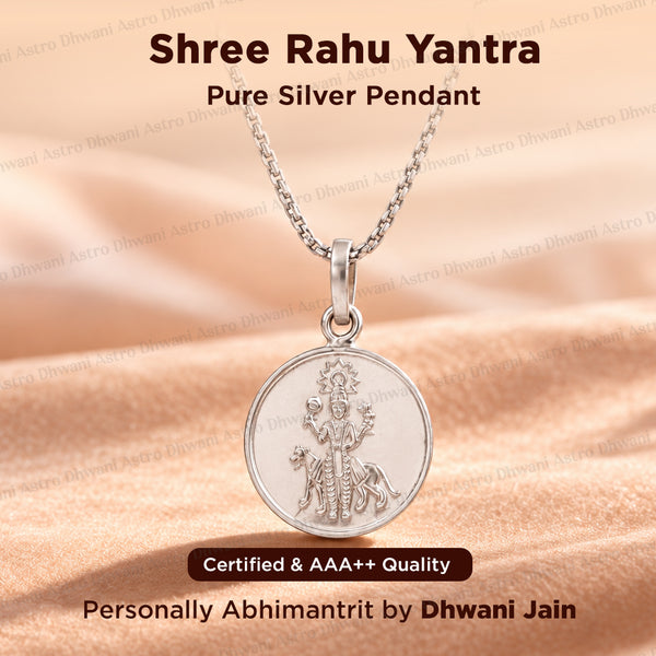 Shree Rahu Yantra (Pure Silver) Pendant