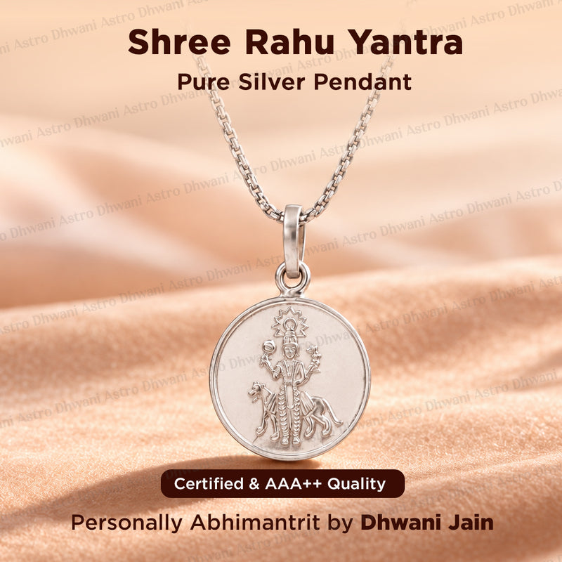 Shree Rahu Yantra (Pure Silver) Pendant
