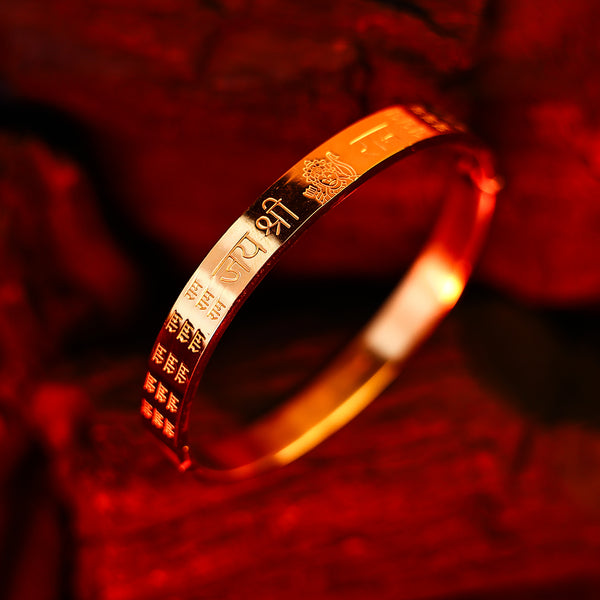 Jai Shree Ram Kada – IGP Gold Plated Devotional Kada for Strength & Protection