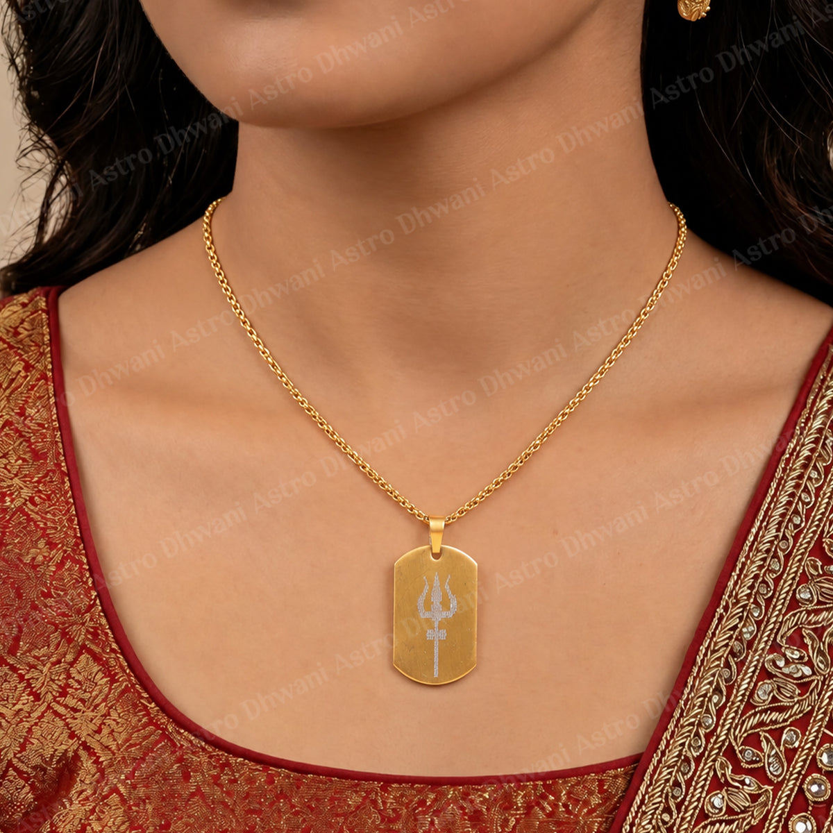 IGP Plating Shiv Trishul Pendant