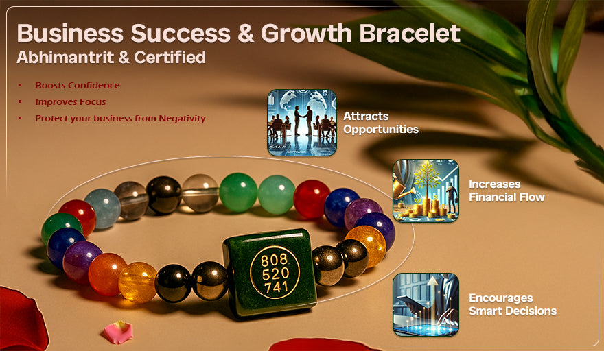 Business Success & Growth Bracelet for Wealth, Focus & Stability